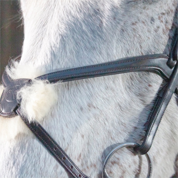 Henry James Figure 8 Sheepskin Grackle Noseband NB4-HJSHEEP - Brown